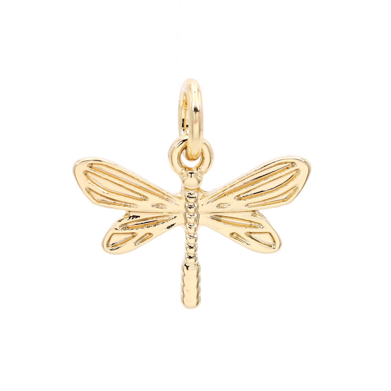 Breloque libellule plaquée en or 14 carats de Bead Landing